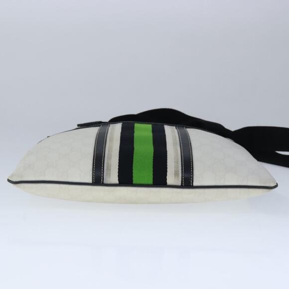 GUCCI GG Supreme Sherry Line Shoulder Bag Pvc Green White - Picture 9 of 16
